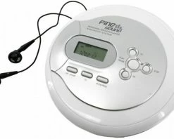 Fine Sound FS2 Tragbarer MP3 CD-Player Weiß/silber